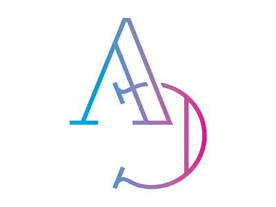 AD Brand Exploration branding custom type gradient typography