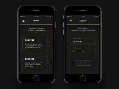 Sign up • UI Design daily dark gradient in interface neon retro sign texture ui up ux