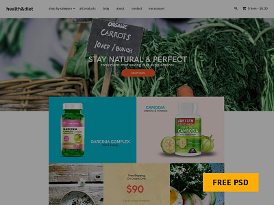 Free PSD - Shopify Template free psd shopify template