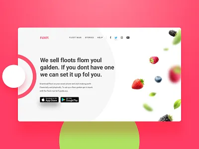 Landing Page android download fruits header ios landing page navigation phrase ui ux visual design website