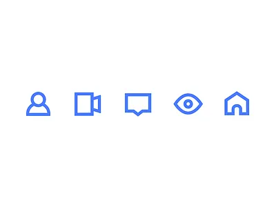 icon account chat color design eye home ios message ui vector video