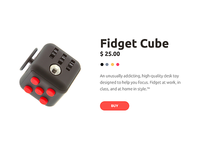 Daily UI #012 — E-Commerce Shop (Single Item) 012 100 buy challenge cube daily dailyui e commerce fidget shop ui