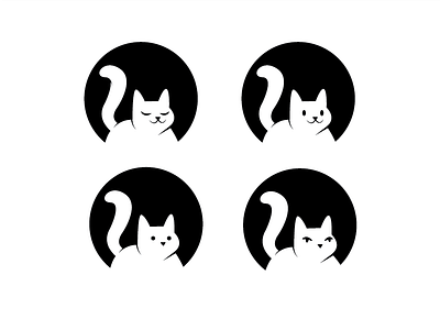 Cat Faces cat cute icon illustration illustrator kitten logo minimal weird