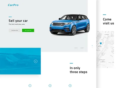 CarPro - Web Design #1 buy car design interface landing layout sell ui ux web website