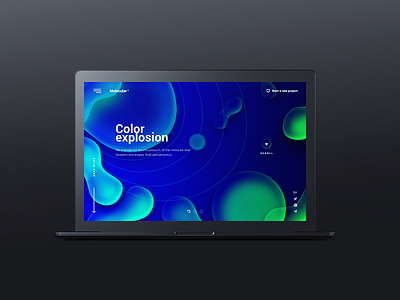 Molecular design color design digital gradient graphic shape web wow
