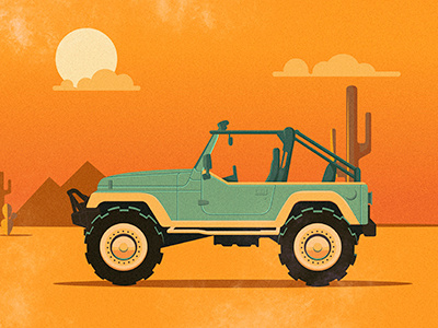 Jeep flat illustration illustrator jeep vector