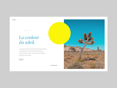 Landing page clean design desktop paris ui ux website yellow