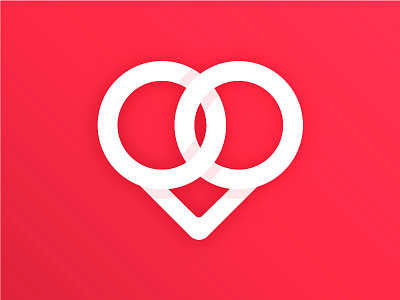 Geometric Heart animation app branding flat lettering type ux web