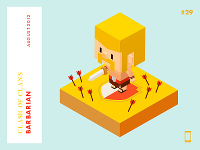 Year 2012: let's clash ! challenge character clan clash game illustration ios isometric low poly