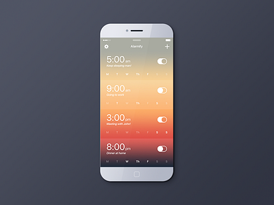 Alarm Mobile App alarm app app design design flat interface ui