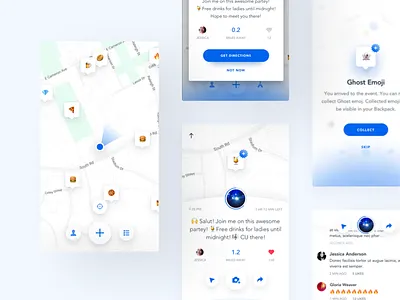 BlipMe - Stage 2 app blipme blips cards clean ios map mobile social