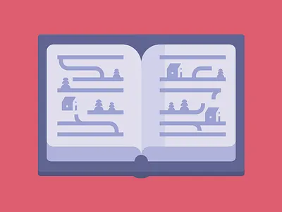 books, rows and paths creativity design flat graphicdesign illustation vector