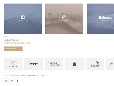 Photography Portfolio / Social Media Buttons behance button facebook instagram logos photography portfolio social media ui webdesign