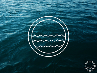 sea. blue illustration line minimal minimalistic pure sea simple vector water white