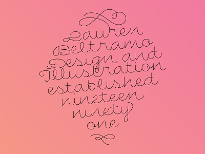 Est. 1991 brand branding design illustration lettering script script lettering type type design