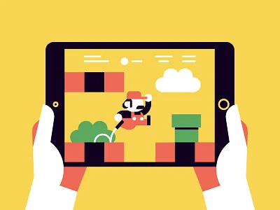 Mario character game illustration ipad mario nintendo stolz vector