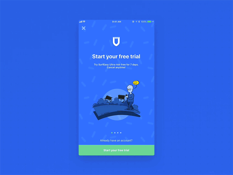 Trial Onboarding Animation animation app design mobile design onboarding trial ui