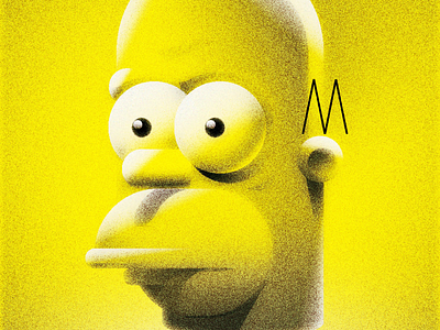 Homer grain homer illustration simpsons vector