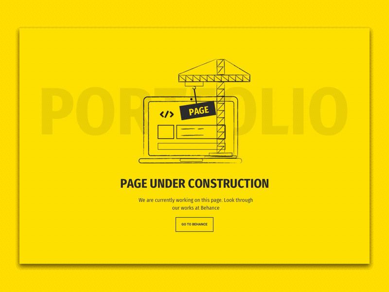 Under Construction / Error animation construction gif idap illustration line under vector website yellow