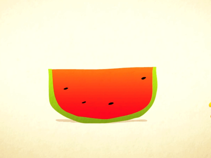 Hungry crab animation cartoon character crab escape food fruit hungry run sea slice watermelon