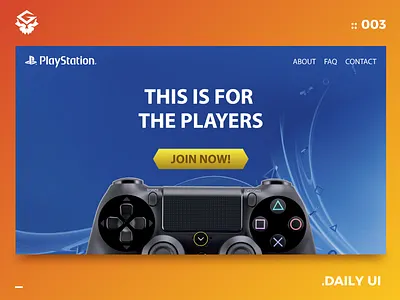 Landing Page | #dailyui #003 003 dailyui illustrator landing page page playstation ui