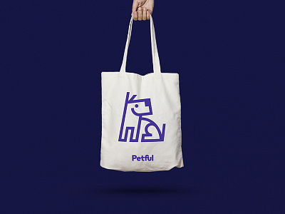 Tote bag bag branding dog icon logo pets tote vet
