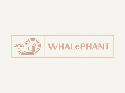 Whalephant? Whalephant. animal elephant land lockup logo logo mark mammal ocean type typography whale
