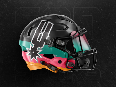 San Antonio Spurs : Helmet Concept basketball football minnesota nba nfl retro san antonio sports spurs