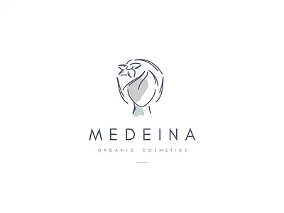 medeina face goddess icon logo mark organic symbol woman