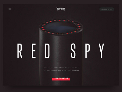 Red Spy Website animation black clean header minimal navigation responsive typography ui ux web website