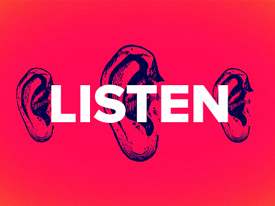 Listen art graphic listen logo motion graphics title trending typography video visual visual art