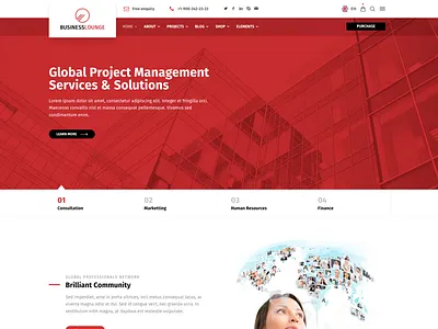 BusinessLounge WordPress Theme business consulting finance theme wordpress