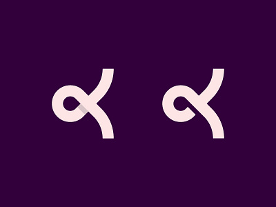 K Loop Variations beauty brand flow k knot lettering logo loop luxury salon shadow type