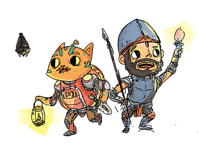 The explorers character design illustration photoshop