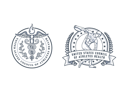 USCAH logo concepts athletes badge branding columbus government healthcare logo medical ohio olympics seal