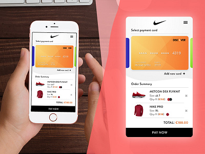 Daily UI #002 app card payment daily ui nike ui