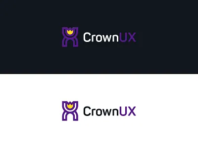 CrownUX Logo brand branding crown icon identity lines logo ux vector