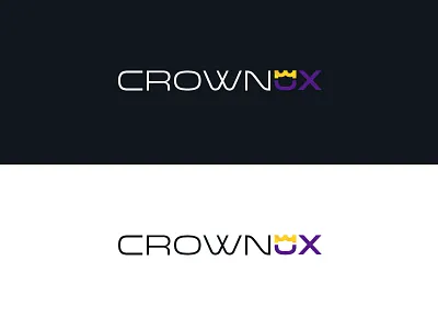 CrownUX Logo brand branding crown icon identity lines logo ux vector