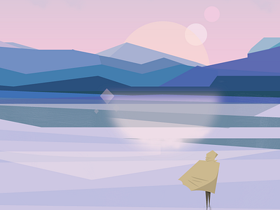 Dusk wanderer illustrator photoshop visualart