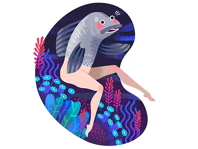 Reverse Mermaid illustration illustrator mermaid mermaid illustration reverse mermaid