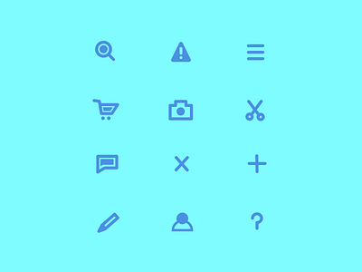 Random Icons used for Mockup app filled icon outline ui uiux