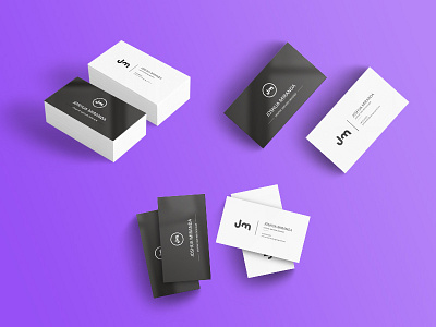 JM Business Cards branding business cards card identity jm logo logo design monogram