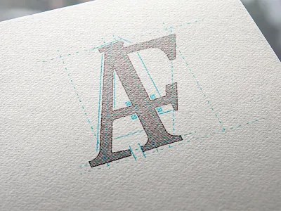 Monogram Logo af alf architect blueline monogram