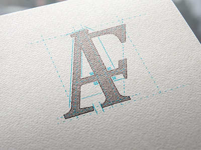 Monogram Logo af alf architect blueline monogram