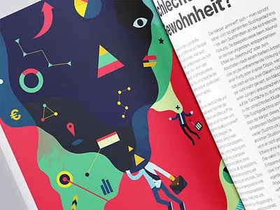 Bad Habits beard colorful design editorial farben graphic illustration man pattern