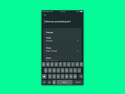 Search app card challenge city daily dailyui mobile search ui ux