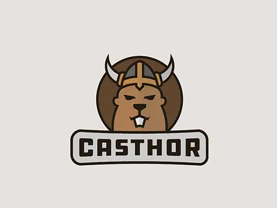 Beaver + Viking Logo beaver beaver branding beaver logo branding identity logo logomark viking viking branding viking logo