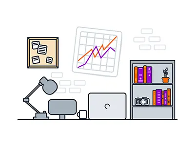Creative Office Workspace flat