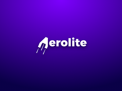 01 Daily Logo Challenge - Rocketship aerolite branding challenge daily flat lettering logo logotype rocket space typography verbicon