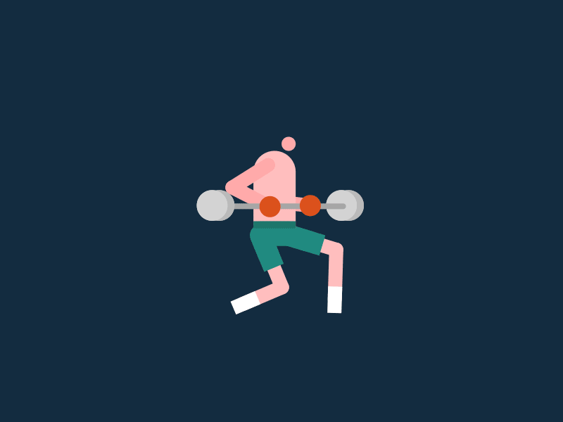 Weight lifting animation duik illustration motion motion graphics
